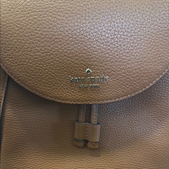 NWOT Kate Spade Brown Leather Backpack with Convertible Straps - Picture 3 of 6